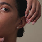 Ombre Cluster Emerald Studs