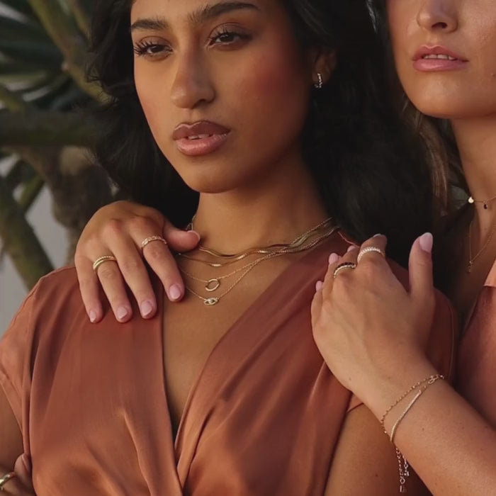 Herringbone Duo Chain Necklace