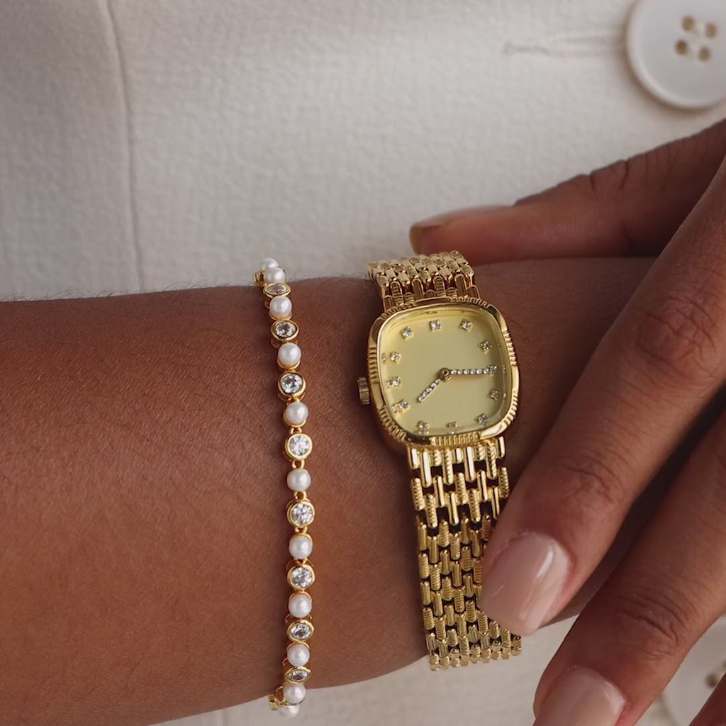 Pave Woven Timepiece