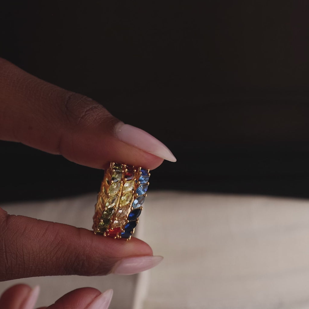 Bague Péridot Marquise Ombre