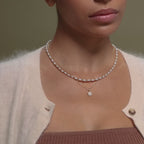 Diamond Poinsettia Necklace in 18K Gold