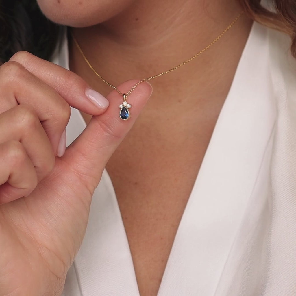 Lorelei Sapphire Teardrop Necklace