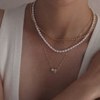Collier de perles et de diamants