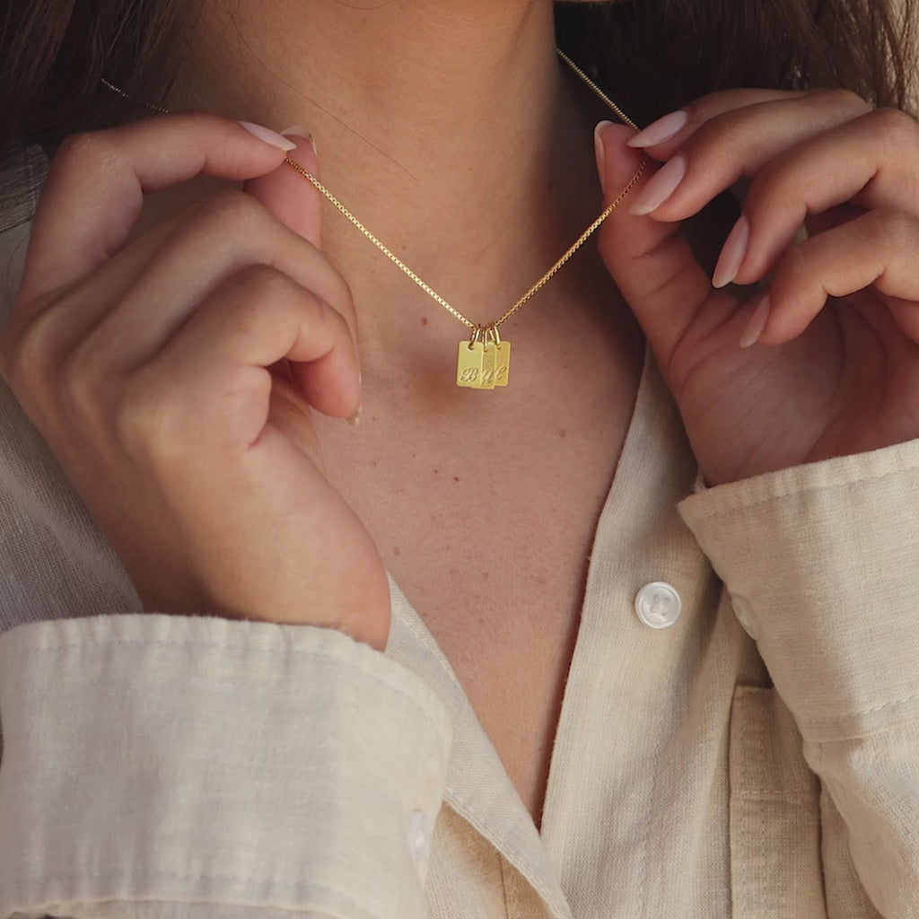 Carrie Mini Tag Necklace