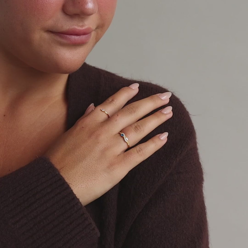 Infinity Marquise Birthstone Ring