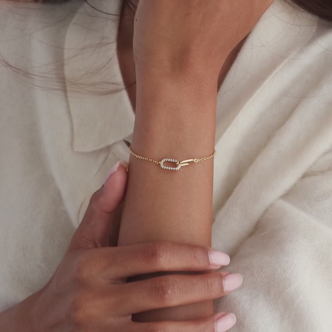 Bracelet pendentif pavé