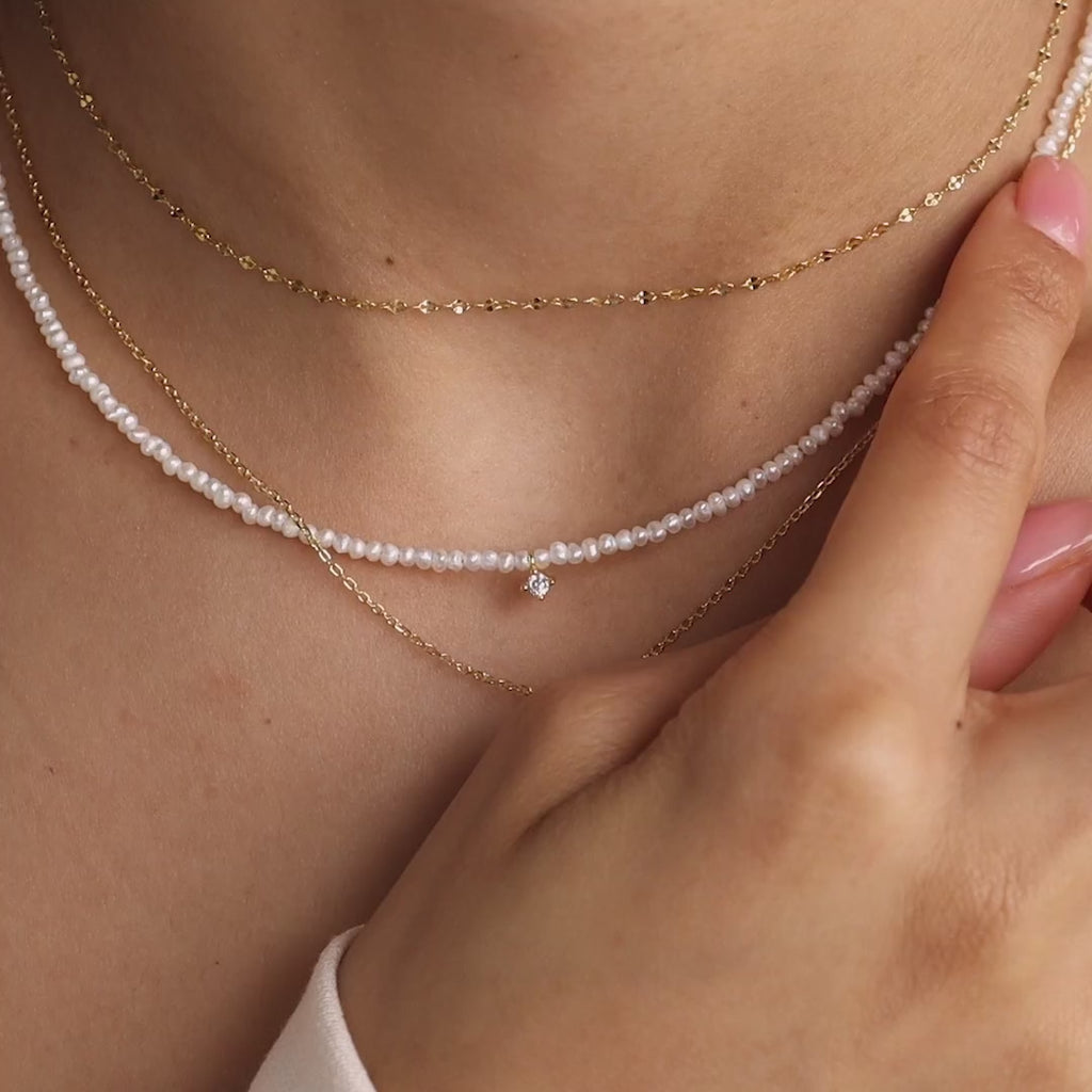 Pearl & Diamond Duo Necklace