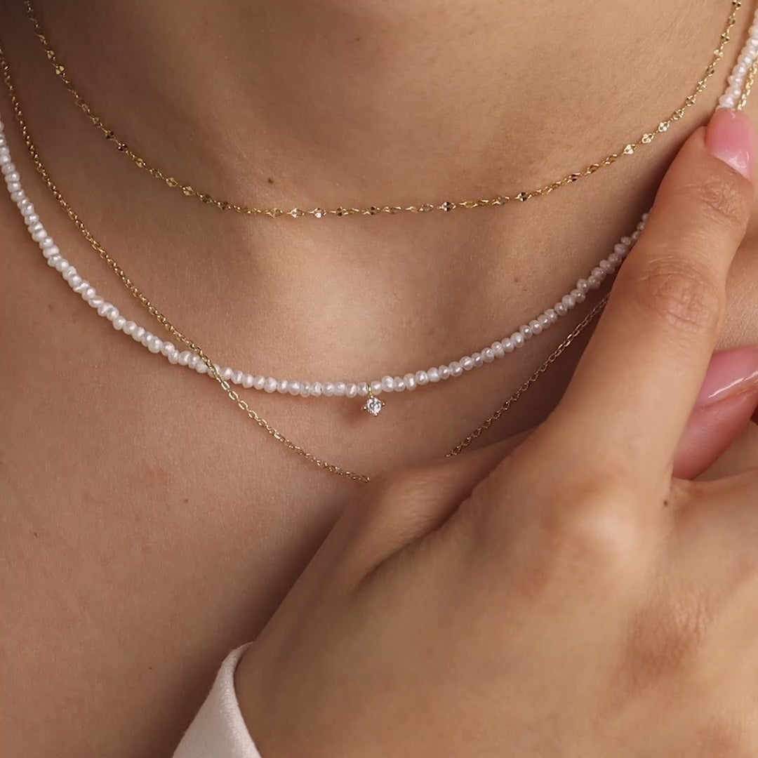 Pearl & Diamond Duo Necklace