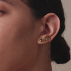 Hexagon Amethyst Studs