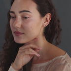 Agate Diamond Dangle Earrings