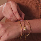 Sunstone Beaded Charm Bracelet