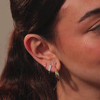 Twisted Mixed Metal Hoops