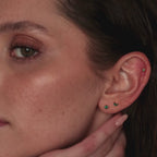 Emerald Flat Back Earring Set