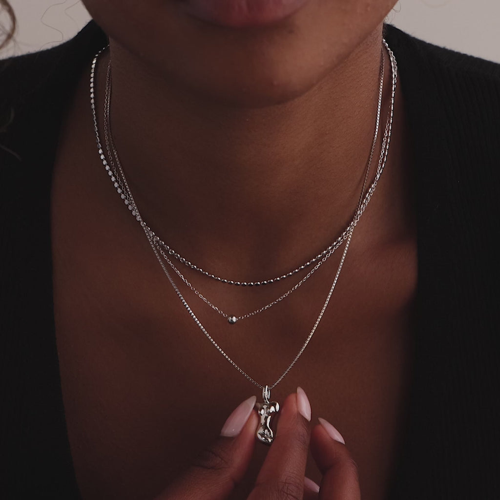 Kinn Body Necklace in Silver