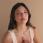 Interlocking Pearl Necklace in Silver
