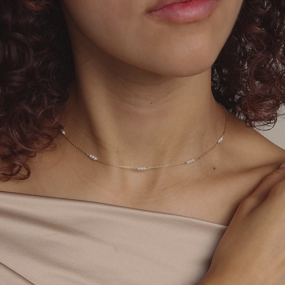 Hali Pearl Station Necklace