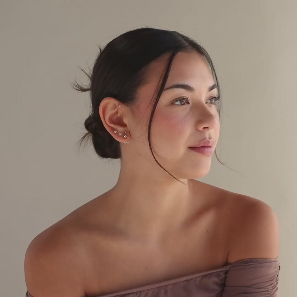 Round Diamond Ear Jackets