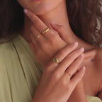 Woven Multiple Birthstone Ring in 18K Gold