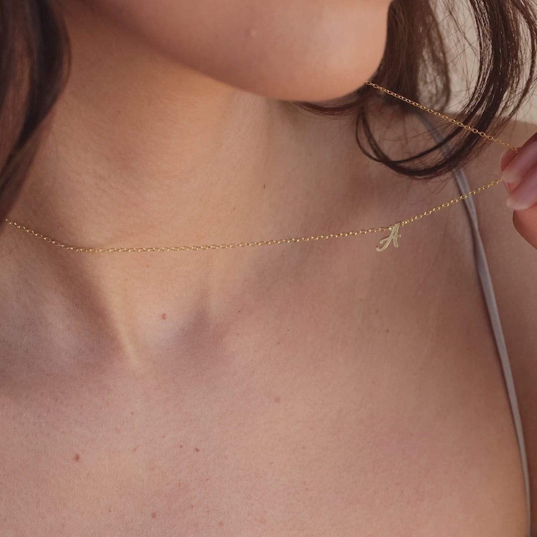 Grace Dainty Initial Necklace