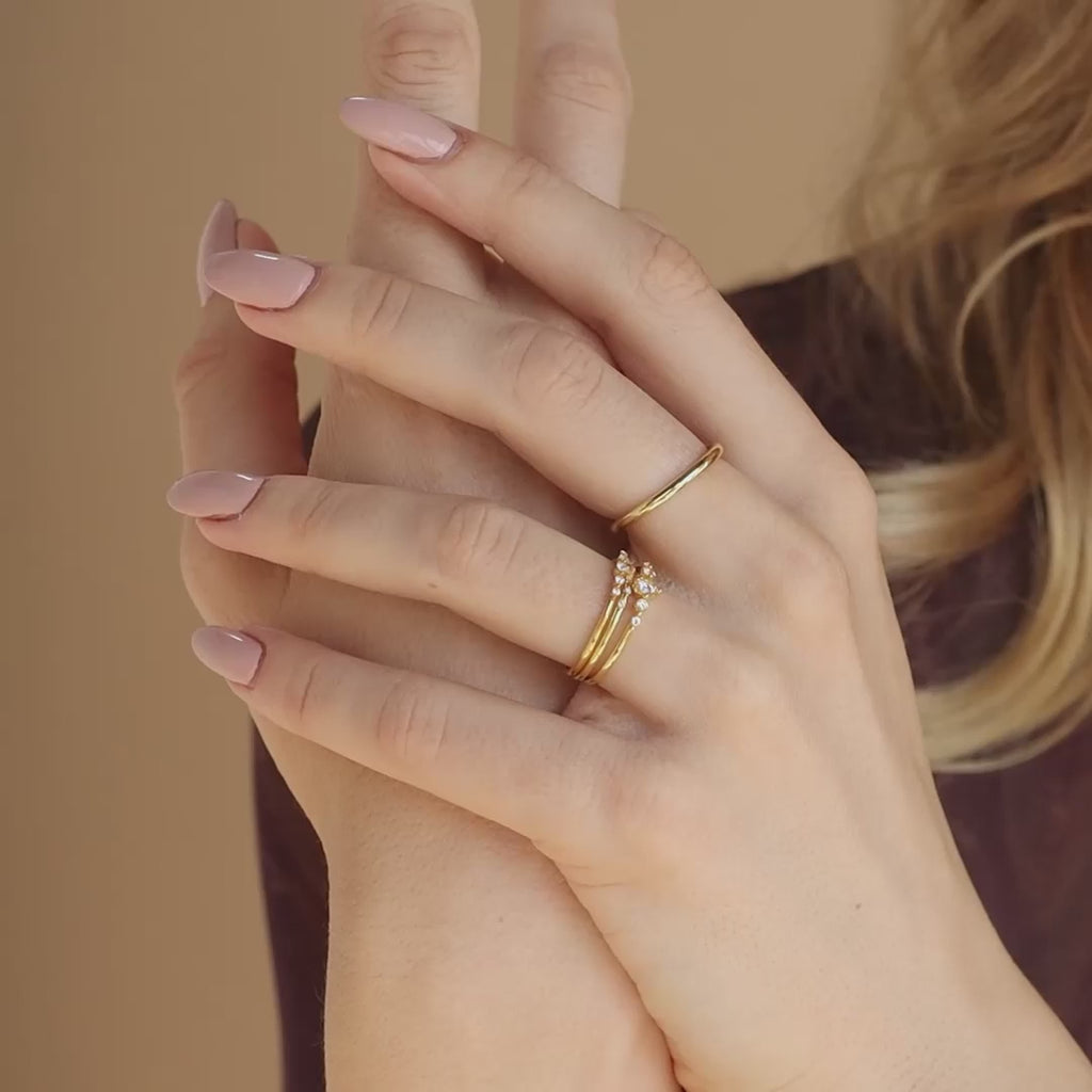 Lace Birthstone Rings Set