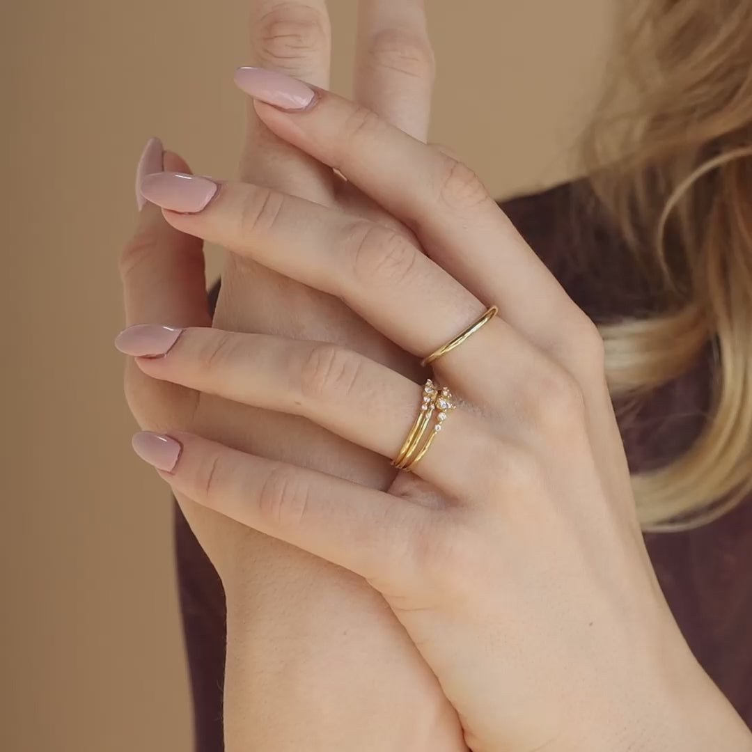 Lace Birthstone Rings Set