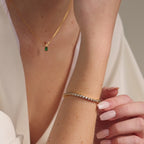 Emerald Baguette Tennis Bracelet
