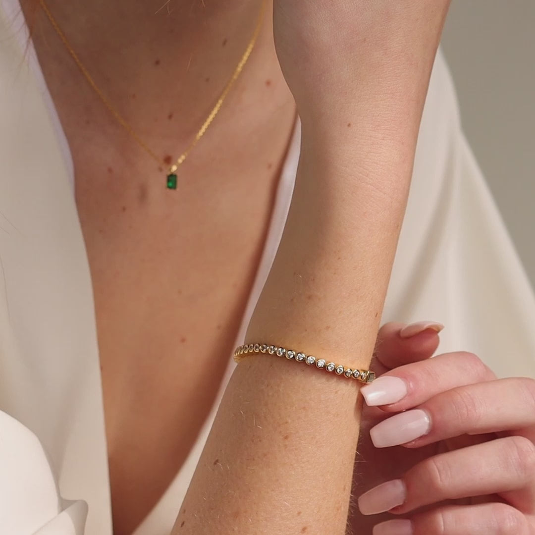 Emerald Baguette Tennis Bracelet