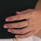 Black Abyss Ring Set in Silver