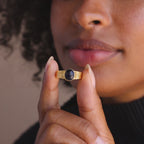 Celestial Black Signet Ring