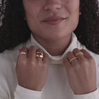 Toi et Moi Birthstone Signet Ring