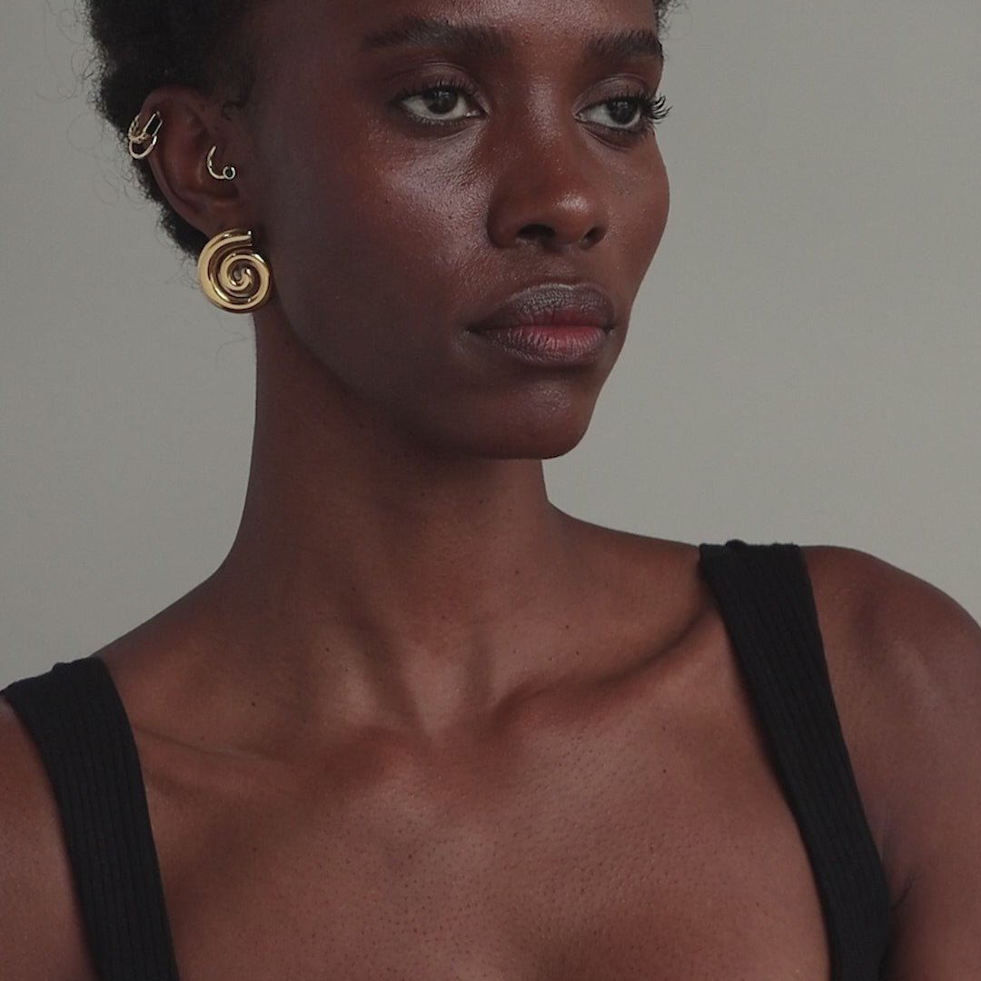 Bold Spiral Stud Earrings