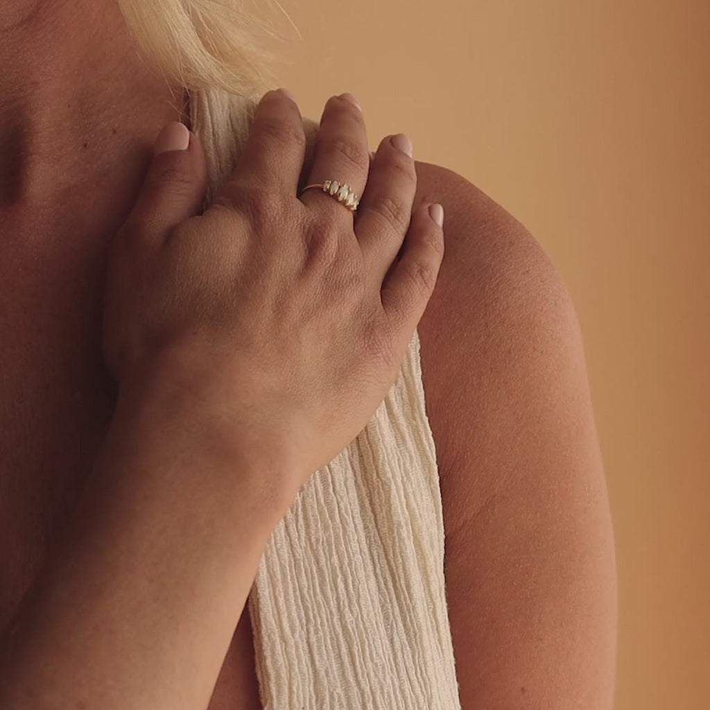 Marquise Opal Statement Ring