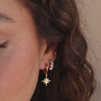 Boucles d'oreilles créoles ombrées en opale