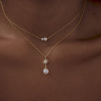 North Star Pearl Necklace in Sterling Silver