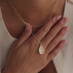 Organic Fingerprint Teardrop Necklace