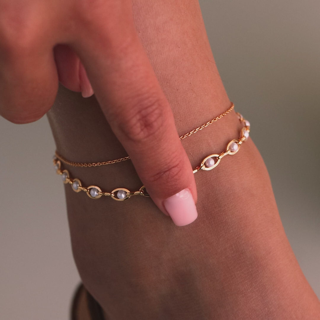Bracelet de cheville en perles éternelles