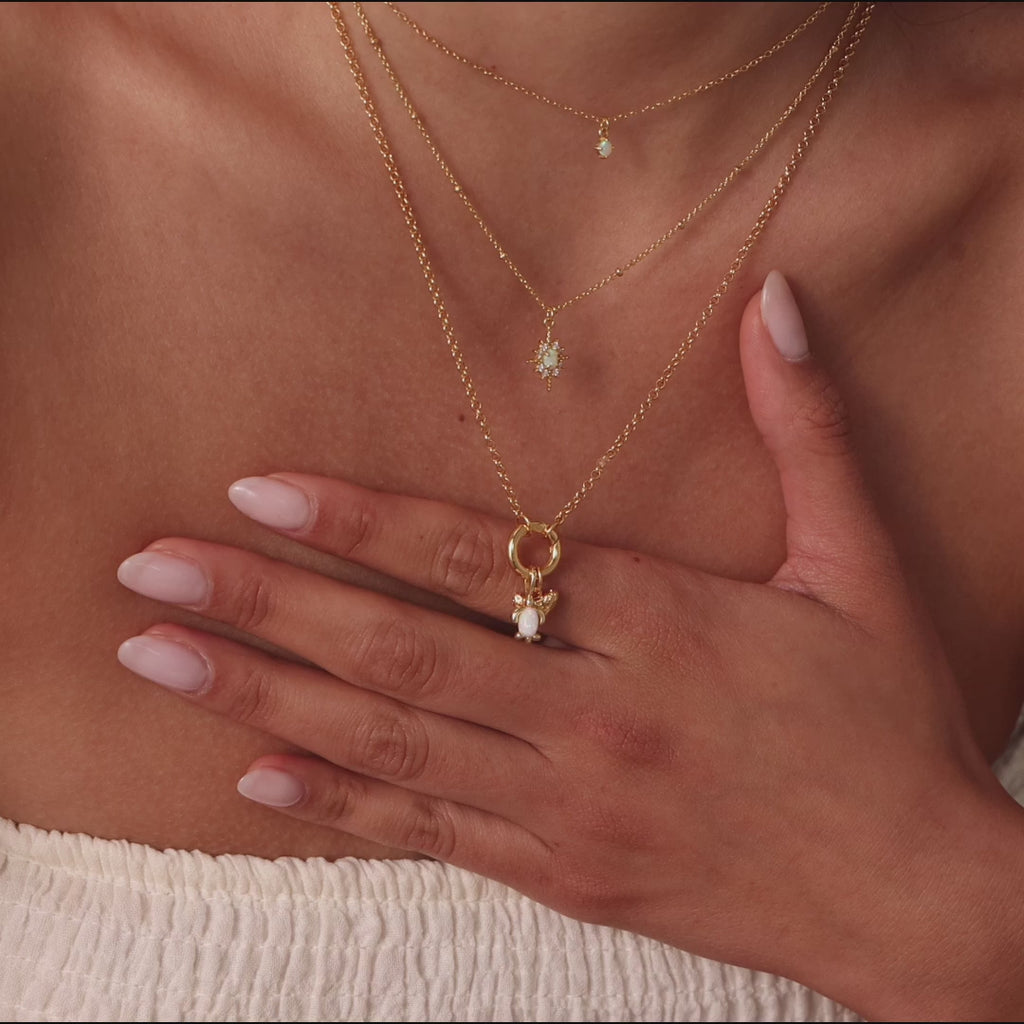 Opal Sea Turtle Charm