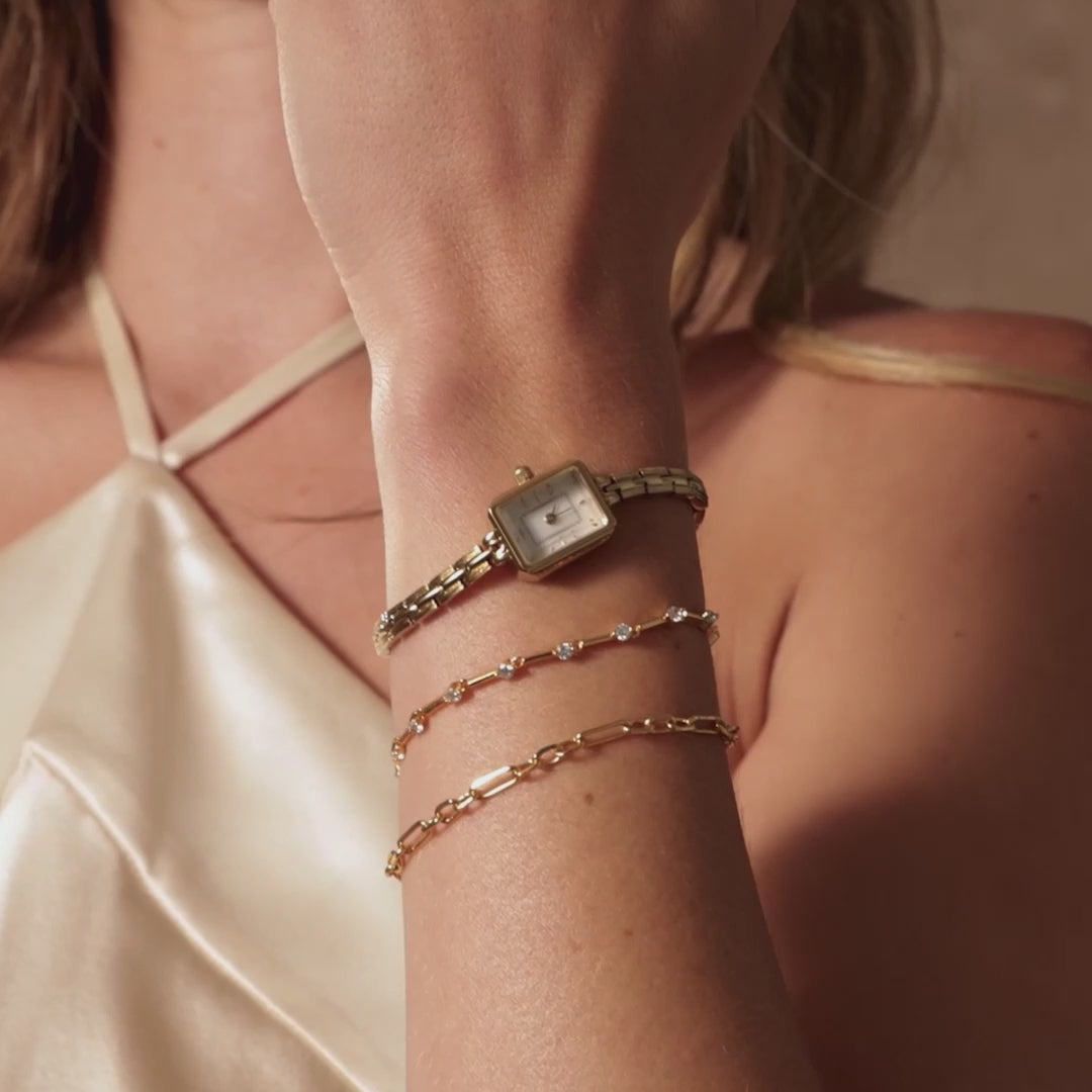 Divine Rectangular Link Timepiece