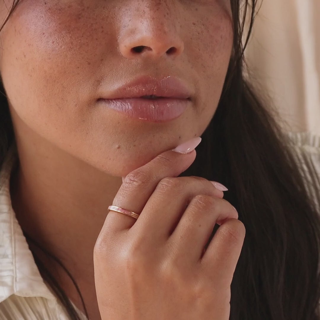 Pink Opal Inlay Band