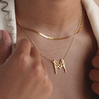 Collier monogramme avec nom moderne