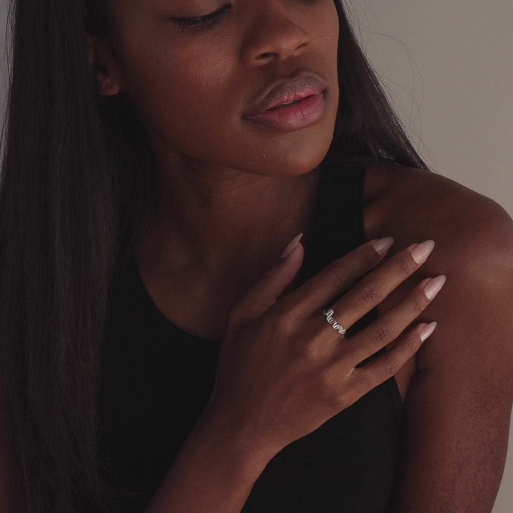 Bague Prénom Script Grace 