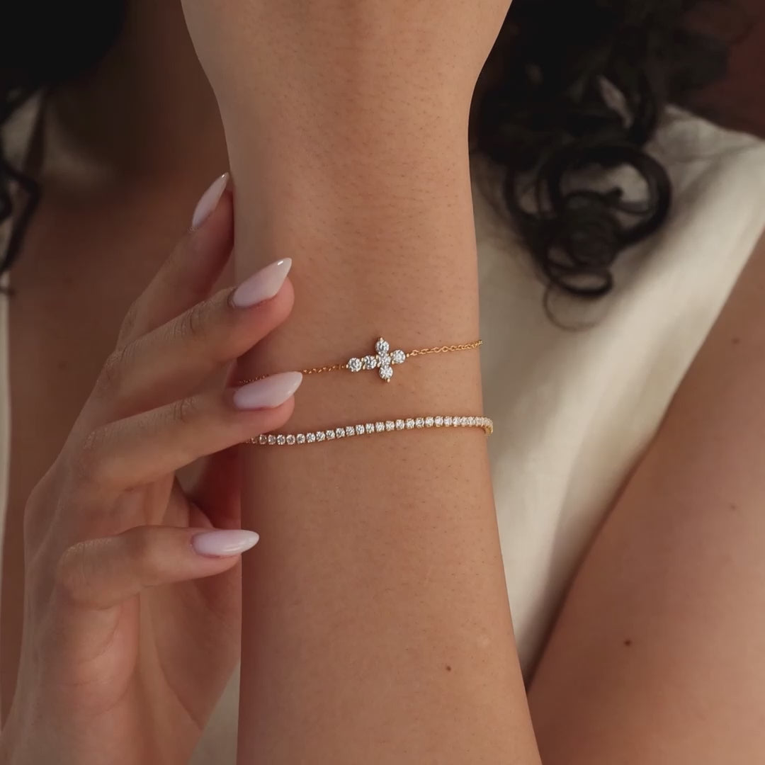 Bracelet Croix Diamant
