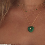 Collier en forme de cœur en jade North Star 