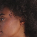 Black Sand Opal Huggies