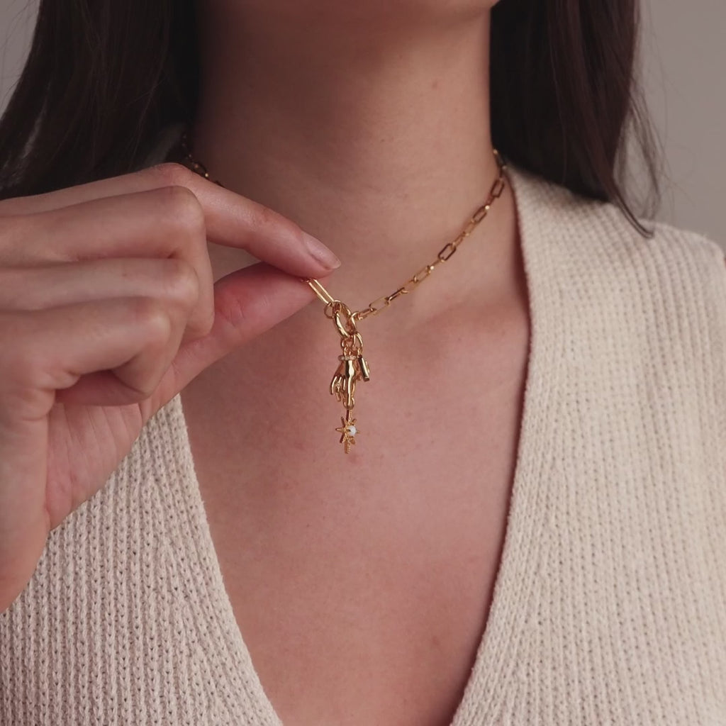 Star Opal Hand Charm