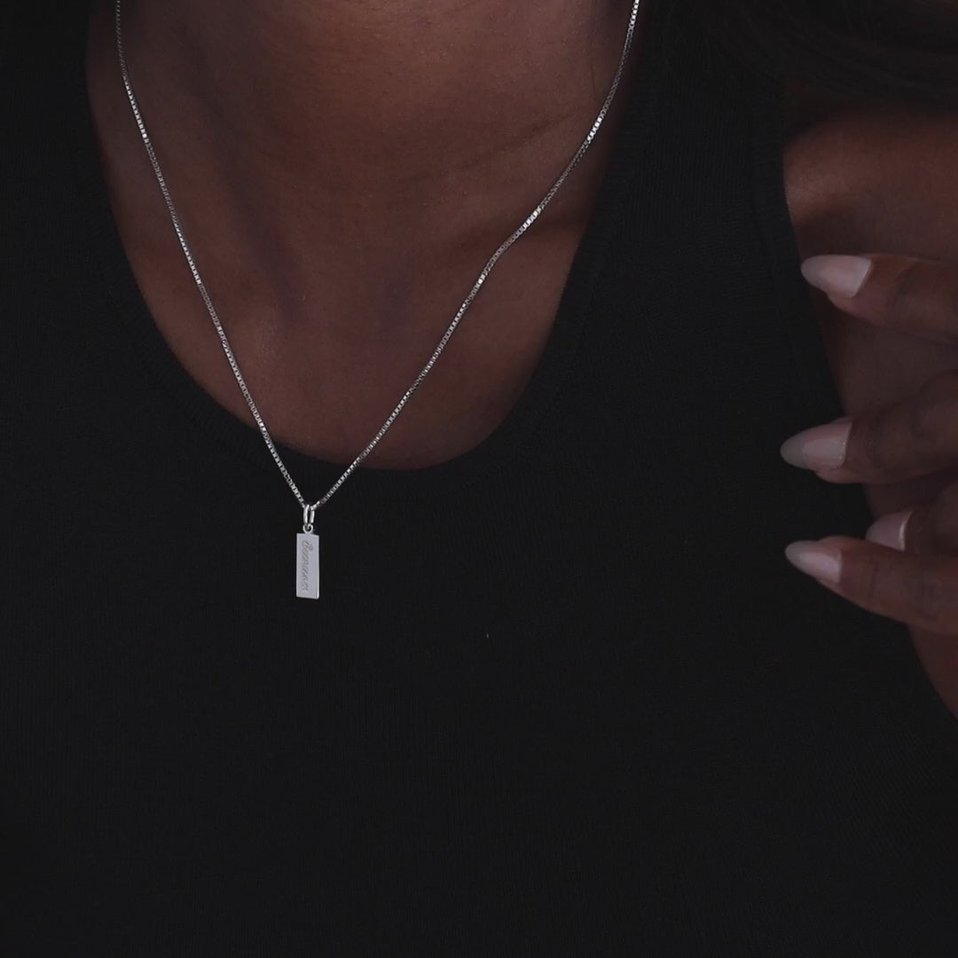 Collier Prénom Étiquette Délicate 