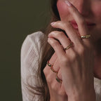 Peridot Inlay Eternity Ring