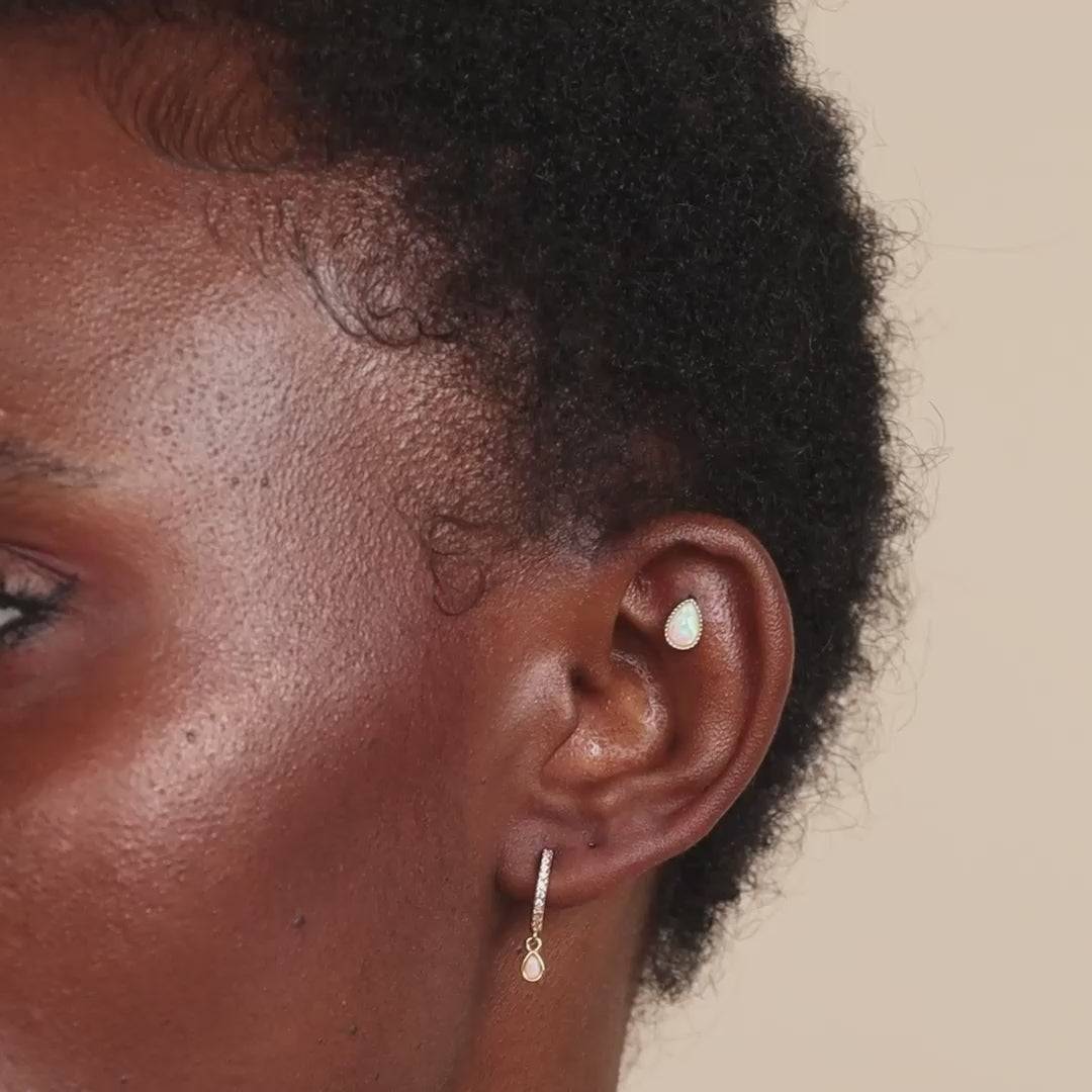 Goujons en forme de larme d'opale