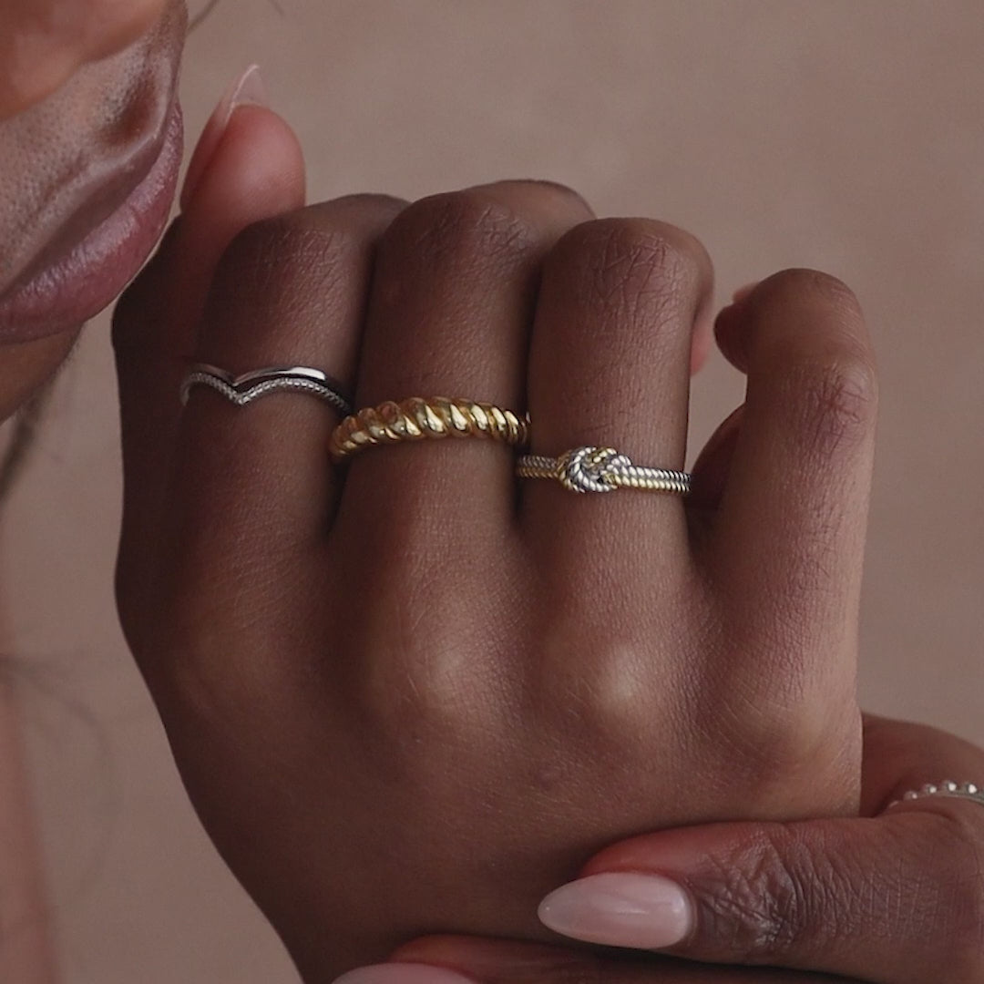 Mixed Metal Knot Ring