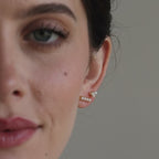 Dainty Pearl Bar Studs